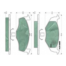 GDB1274 TRW Комплект тормозных колодок, дисковый тормоз