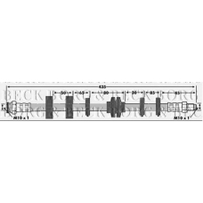 BBH6013 BORG & BECK Тормозной шланг