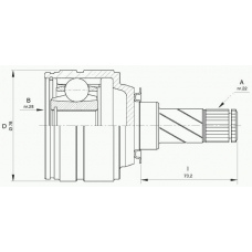 CVJ5424.20 OPEN PARTS Шарнирный комплект, приводной вал