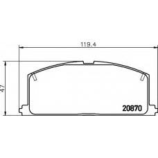 8DB 355 006-091 HELLA Комплект тормозных колодок, дисковый тормоз