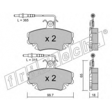 034.1 fri.tech. Комплект тормозных колодок, дисковый тормоз