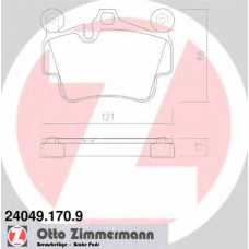 24049.170.9 ZIMMERMANN Комплект тормозных колодок, дисковый тормоз