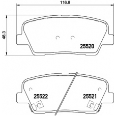 2552003 TEXTAR Комплект тормозных колодок, дисковый тормоз