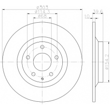 8DD 355 118-541 HELLA PAGID Тормозной диск