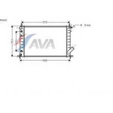 FD2222 AVA Радиатор, охлаждение двигателя