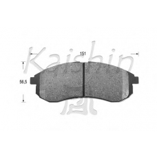 D6123 KAISHIN Комплект тормозных колодок, дисковый тормоз