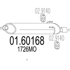 01.60168 MTS Глушитель выхлопных газов конечный