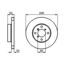 0 986 478 841 BOSCH Тормозной диск