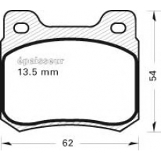 181 MGA Комплект тормозных колодок, дисковый тормоз