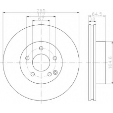 8DD 355 114-201 HELLA Тормозной диск