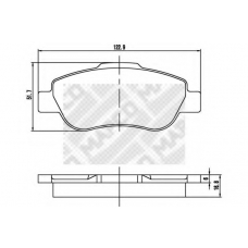 6905 MAPCO Комплект тормозных колодок, дисковый тормоз