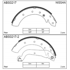 ABS0217 Allied Nippon Колодки барабанные