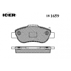 181659 ICER Комплект тормозных колодок, дисковый тормоз