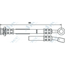 HOS3206 APEC Тормозной шланг