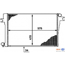 8MK 376 713-231 HELLA Радиатор, охлаждение двигателя