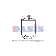 160093N AKS DASIS Радиатор, охлаждение двигателя