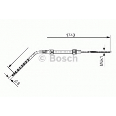 1 987 477 689 BOSCH Трос, стояночная тормозная система