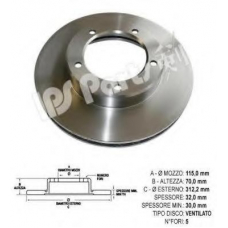 IBT-1285 IPS Parts Тормозной диск