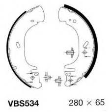 VBS534 MOTAQUIP Комплект тормозных колодок