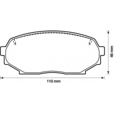 572223B BENDIX Комплект тормозных колодок, дисковый тормоз