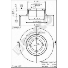 BS 7294 BRECO Тормозной диск