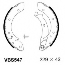 VBS547 MOTAQUIP Комплект тормозных колодок