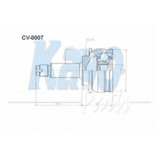 CV-8007 KAVO PARTS Шарнирный комплект, приводной вал