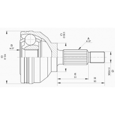 CVJ5627.10 OPEN PARTS Шарнирный комплект, приводной вал