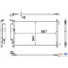 8FC 351 307-791 HELLA Конденсатор, кондиционер