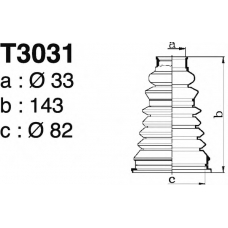 T3031 DEPA Комплект пылника, приводной вал