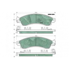 GDB1226 TRW Комплект тормозных колодок, дисковый тормоз