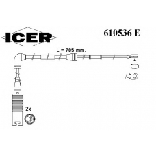 610536 E ICER Сигнализатор, износ тормозных колодок