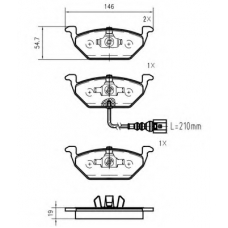 K413601 Vema Комплект тормозных колодок, дисковый тормоз