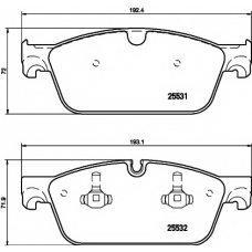 2553103 TEXTAR Комплект тормозных колодок, дисковый тормоз