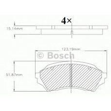 F 03B 150 068 BOSCH Комплект тормозных колодок, дисковый тормоз