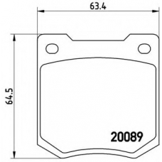 P 24 003 BREMBO Комплект тормозных колодок, дисковый тормоз