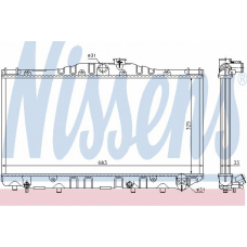 64725 NISSENS Радиатор, охлаждение двигателя