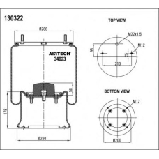 34023  K Airtech Кожух пневматической рессоры