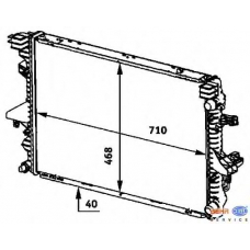 8MK 376 719-161 HELLA Радиатор, охлаждение двигателя