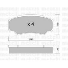 22-0532-0 METELLI Комплект тормозных колодок, дисковый тормоз