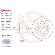 08.9367.10 BREMBO Тормозной диск