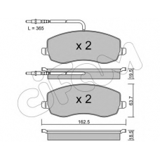 822-847-0 CIFAM Комплект тормозных колодок, дисковый тормоз