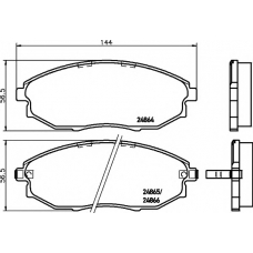 8DB 355 014-931 HELLA PAGID Комплект тормозных колодок, дисковый тормоз