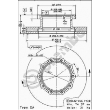 09.8067.10 BREMBO Тормозной диск