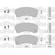 822-223-1 CIFAM Комплект тормозных колодок, дисковый тормоз