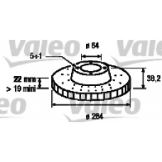 186814 VALEO Тормозной диск