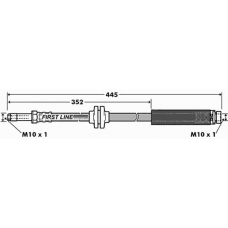 FBH7360 FIRST LINE Тормозной шланг