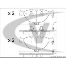 V20-8162 VEMO/VAICO Комплект тормозных колодок, дисковый тормоз