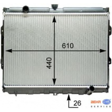 8MK 376 763-311 HELLA Радиатор, охлаждение двигателя