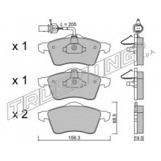 272.1 TRUSTING Комплект тормозных колодок, дисковый тормоз